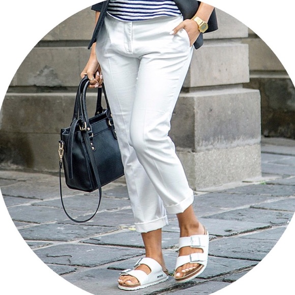 birkenstock white arizona sandals